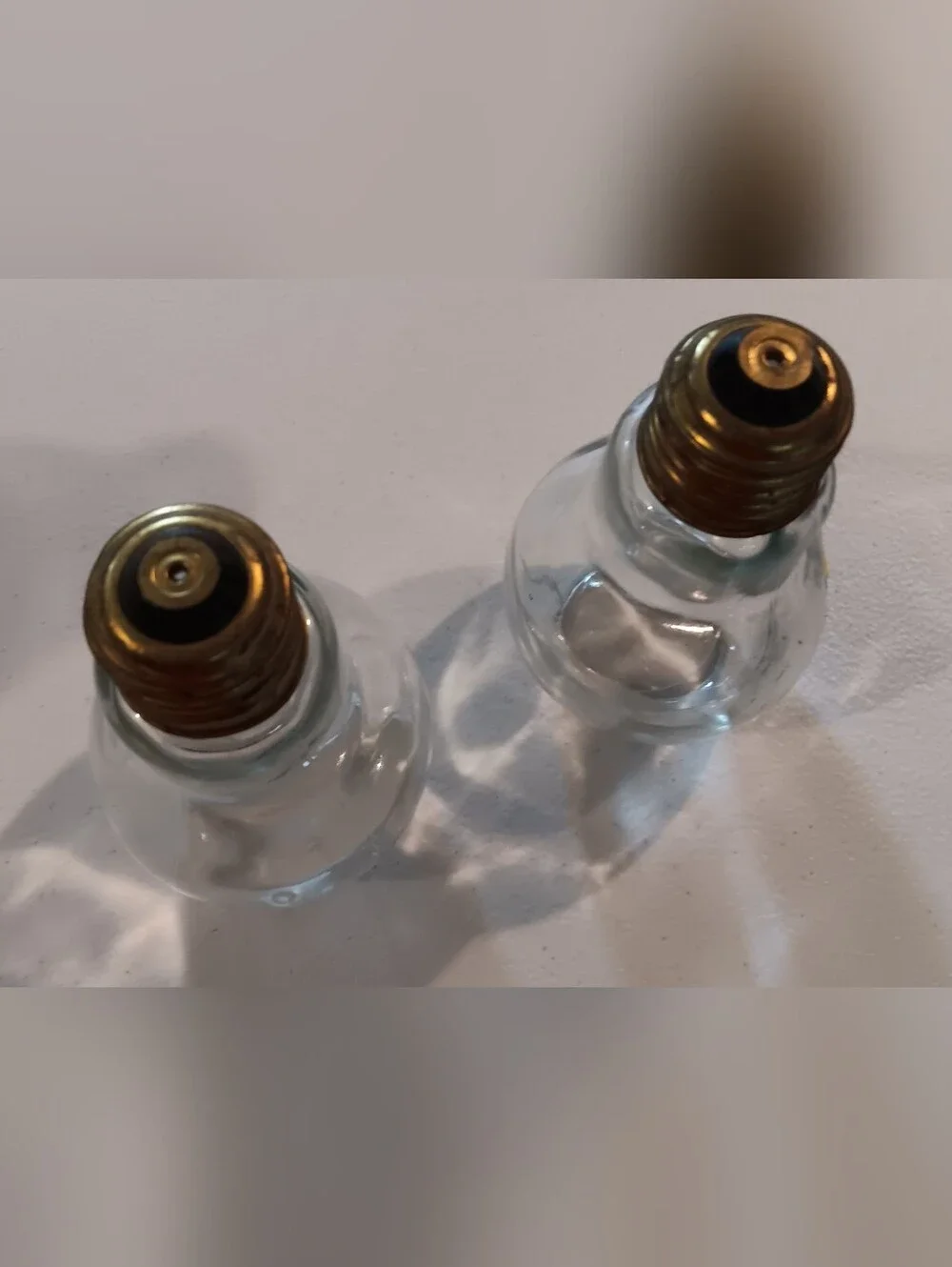 Clear Glass Bulb-Shaped Salt & Pepper Shakers - Set of 2